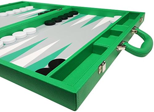 Set za Igru Backgammon Premium 19 inča - Velika Veličina - Zelena peglanje