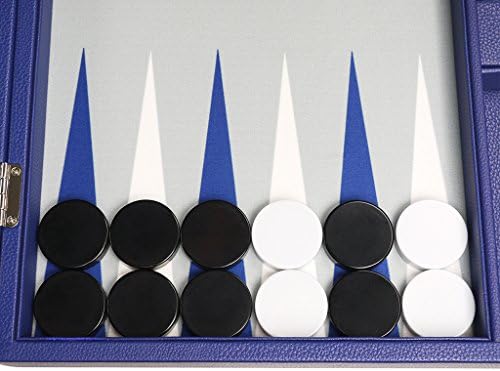 19-inčni Set za igru Backgammon Premium klase - Velika Veličina-Peglanje Indigo Plave boje