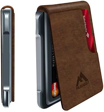 Muški novčanik Taktički Dvostruke torbice za muškarce Metalne RFID-zatvarači, Aluminijske Novčane Kartice Darove za muškarce (Aluminij i PU, kamuflaža)