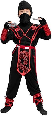 Crveni Kostim Zmaj Ninja Komplet Odjeće za djecu žurka na Noć vještica