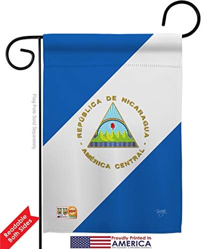 Dekor Ветерка Zastava Nikaragve u vrtu s postoljem Regionalna Narod Međunarodna Zemlja na Svijetu je Poseban