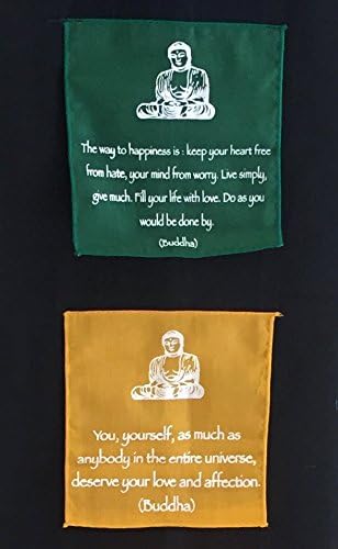 OHM Buda Tibetanski Молитвенный Zastava Banner Zid umjetnost Viseći Ukras Ohrabrujuće Čakra Inspirativna Motivacija Аффирмация Zid Banner Svitak