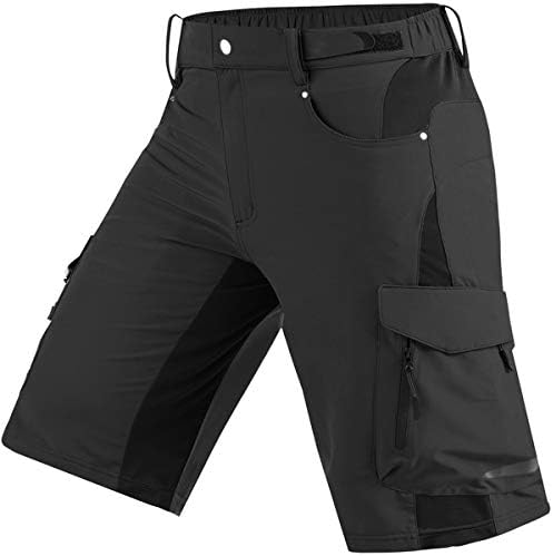 Cycorld Muške Kratke hlače za brdski biciklizam, Slobodno slijetanje s džepovima na munje, MTB, Biciklizam,Planinarenje,Lagane Kratke hlacice na otvorenom
