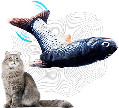 Realno igračka za mačke s ribom, Oponašajući električnu lutku-ribe, USB-punjiva igračka za mačića s prometom,