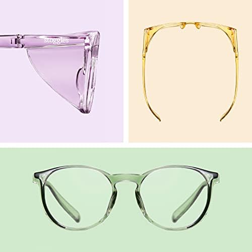 Naočale - Službeni - Okrugli - Z87.1 Certificirani Zaštitne Naočale - Svjetla Za Maglu - Zaključavanje Plave