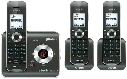Bežični telefon VTech DS6421-3 s 3 telefona DECT 6.0 povezivanja Bluetooth za mobilni telefon, Digitalni, automatski