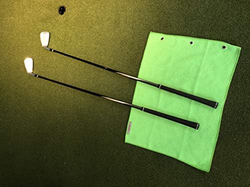 Ručnik za golf haphealgolf 16 x 21 Трехкратная вафля od mikrovlakana s карабином( Crna, Siva, bijela)
