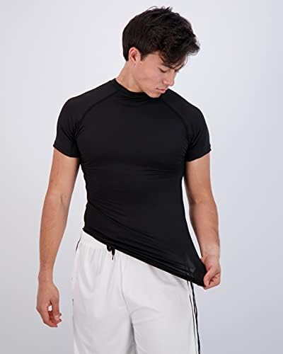 4 Pakiranje: Muška компрессионная košulja kratkih rukava, Majice osnovni sloj, sportski Aktivan Top Suho Slijetanje