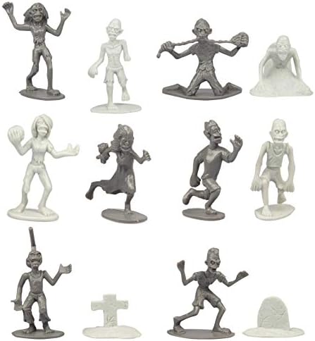 SCS Direct 10 kom. Figurice Zombi - Jedinstvene figure, koji se sastoji od Zombija, Kućne ljubimce, Grobovi