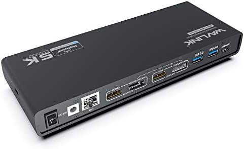 Priključna stanica za prijenosno računalo WAVLINK USB C Dual 4K DP/HDMI sa napajanjem 60 W, Jedna 5K/ Dual 4K