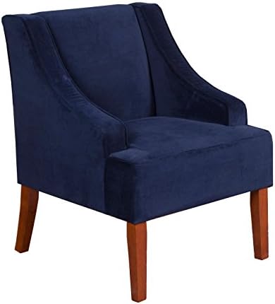 Kućni Baršunasto stolica s naslona za ruke, Tamno plava