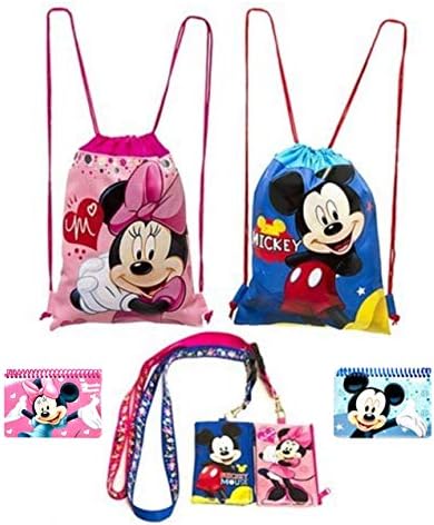 Ruksaci Disney Mickey i Minnie Mouse na завязках Plus Uzicom s Odvojivim Novčanik za kovanice i Knjigama za