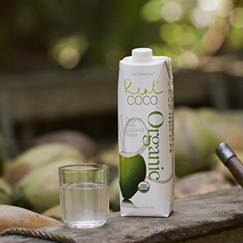 Prirodna Kokos organska Neto Kokos Voda (6 Komada po 1 l), USDA Organska, Bez dodanog šećera, Na biljnoj osnovi,
