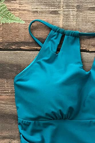 CUPSHE Ženski jednodijelni kupaći kostim s visokim горловиной, Kupanje s kontrolom trbuh, Kupaći kostim