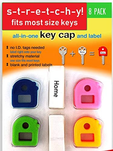 Oznake za kape za ključeve - Elastična poklopac i etikete Sve u jednom -JEDAN-veličina-ODGOVARA za većinu ključeva-8