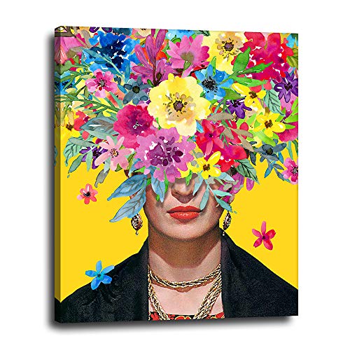 Frida Kahlo Moderni Pop-Art Pastelno Холстяной Dekor - Moderno, Šik Home Dekor Sobe za Žene, Djevojčice, Umjetnika