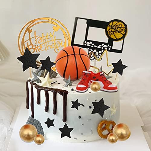 16 KOM. Toppers za Košarkaške Torte, Tema za košarku Torta Dekoracija za Dječaka za rođendan Ukras za Tortu