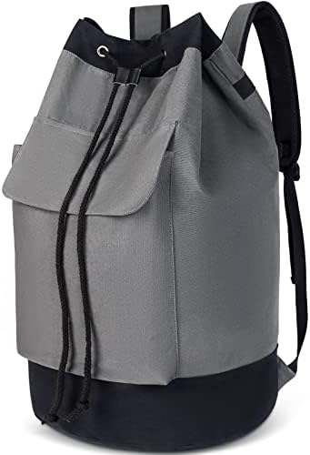 Ruksak s torbicom za rublje, 72-litreni Veliki хлопчатобумажный platna ruksak za studente, Teška torba za rublje