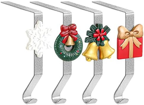 Držač Božićnih čarapa 4kom za plašt, Nositelji Božićnih čarapa Vješalica za čarapa Vješalica za каминного kuka