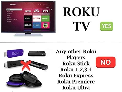 Uložak daljinski upravljač Roku TV kompatibilan sa ugrađenim smart tv-om TCL/ONN/Element/Westinghouse/Haier/Hitachi/LG/Sanyo/JVC/Magnavox/RCA/Philips