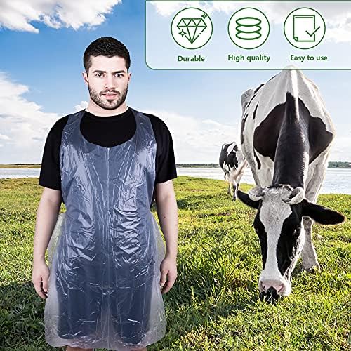 codree 60ШТ. Duge rektalno rukavice za veterinarske osjemenjivanja na jednokratnu plastičnim фартуками - Jednokratne Plastične Rukavice na cijelu Ruku - Rukavice za područje podvezivanje za Demontiran, Čišćenje, Uzgoj krava