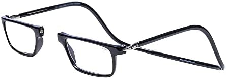 Magnetska Naočale Za Čitanje CliC, Računalne Čitatelji, Izmjenjive Leće, Podesiva Дужки, Executive, (Crna, Povećanje