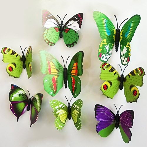 Moć 72 kom 6 komada Najljepših 3D-leptira Naljepnice za zid Skidaju Ukrasi za dom DIY Art dekor Naljepnice na