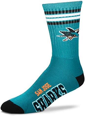 Čarape za bose noge NHL 4 prugama Deuce Crew Za muškarce-San Jose Sharks-Velike (10-13)