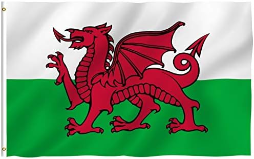 Zastava Walesa veličine 3x5 Metara - Svijetle Boje i zaštita od izbljeđivanja - Naslov platna i Dvostruki vez