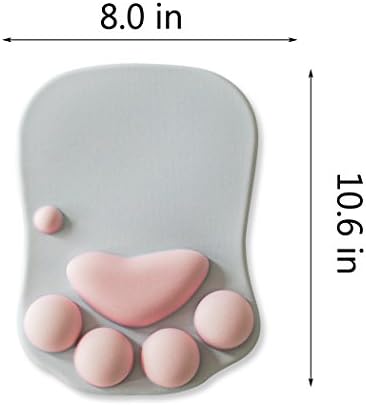 Podloga za miša sa Mačje Šape s Podrškom Zgloba Soft Gel podloga Za Odmor Na Zglob Dopadljiv Dizajn - Jastuk