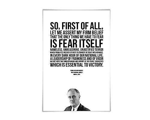 Predsjednička Inauguracioni govor Franklin Delano Roosevelt. 2 Veličine. Plakat u američkoj povijesti.