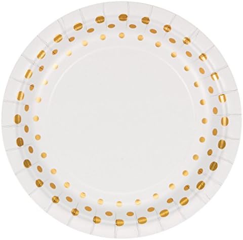 Kreativna transformacija Pjenušava i sjajnom Zlatnih Desertna tanjura, 7 cm, Bijela i zlatna