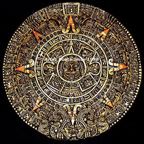 16 Ацтекское Maya Maya Solarno Sunce Kamena Kalendar Kip Skulptura Zidni pločica Xiuhpohualli Тональпохуалли