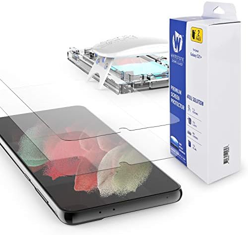 [Купольное staklo] Zaštitna folija za ekran Samsung Galaxy S21 Plus, Full HD Transparentno 3D Kaljeno staklo s zakrivljene oštrice [Najbolje rješenje za ultrazvučni otiska prsta] pomoću instalacijskog police od Whitestone - Dva paketa