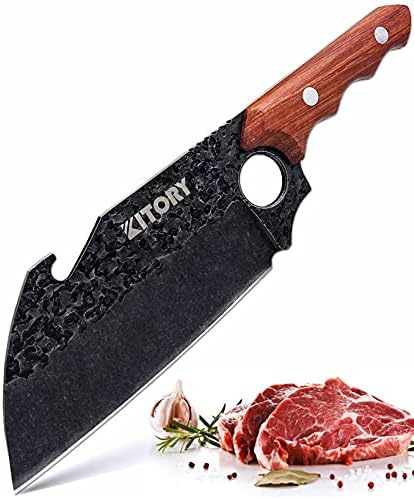 Nož za iskoštenog mesa od mesara Nož za rezanje mesa Helikopter povrća Višenamjenski krivotvorenu kuhinjski