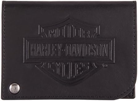 Harley-Davidson Muški Klasični držač za kartice B&S Kožni RFID novčanik HDMWA11485
