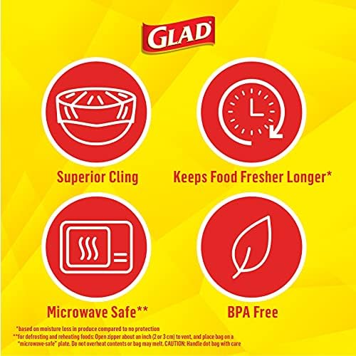 Plastični Prehrambena Film Glad® ClingWrap - Roll Površine 300 Četvornih Metara - 4 Pakiranje (Ambalaža Se Mogu
