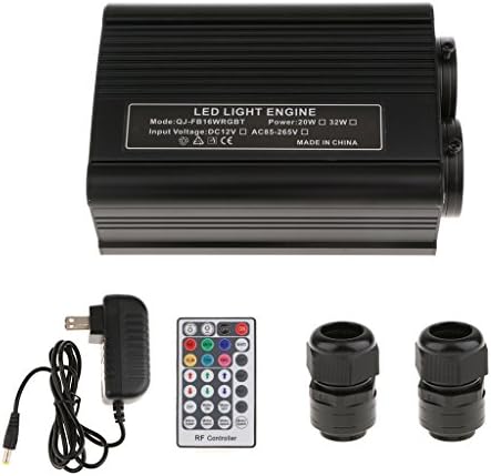 Jili Online 32 W RGBW sa Dvostrukom Glavom za LED Generator Svjetlosti Fiber-Optički Lampica Motora-US Plug