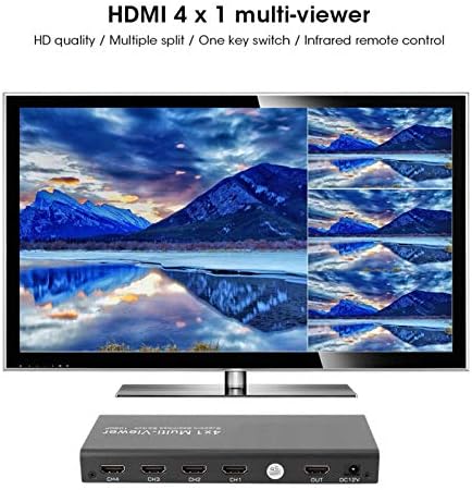 HDMI Multi‑Viewer,4 U 1 Izlaz Zidni Kontroler 1080P Razdjelnik slike za Gaming studija za Sastanke za male skupine