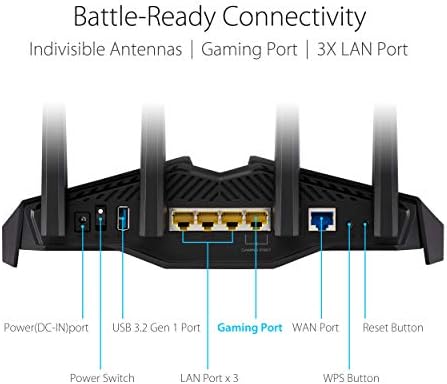 Igra router ASUS RT-AX82U AX5400 s двухдиапазонным Wi-Fi 6, Ubrzanje igre, Podrška сетчатого Wi-Fi, Namjenski