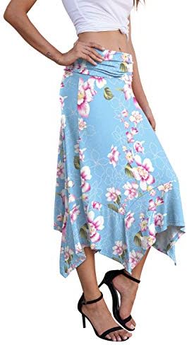 Donje ljetna haljina PrinStory Proljeće Svakodnevno Elegantan цветастое платковое haljinu s подолом Midi Suknja