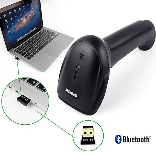 Bežični Bluetooth Skener Bar kodova, Symcode Prijenosni USB CCD Bežični Bar kod Skener s USB-prijemnik Podržava