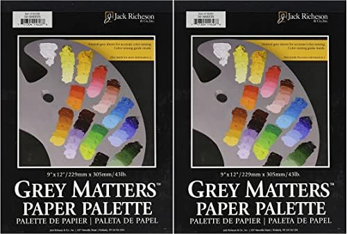 Paleta papira Jack Richeson Grey Matters (50 listova), Papir 9 x 12 za miješanje boja