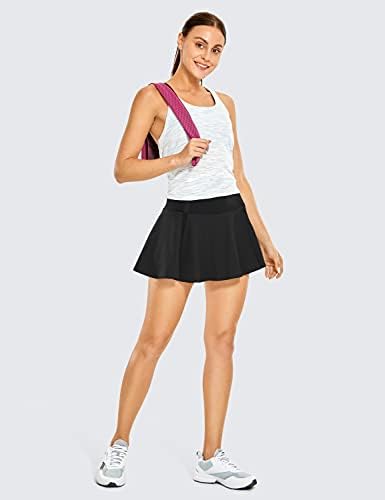 Ženska быстросохнущая teniska suknja CRZ JOGA s visokim strukom, плиссированная sportski sportski suknja za golf s džepovima
