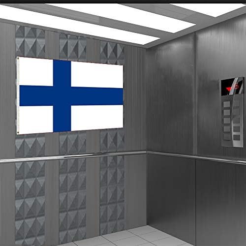 Nacionalna zastava Finske-zaglavlje od platna i Dvostruko igla sa dva люверсами 3×5 Metara