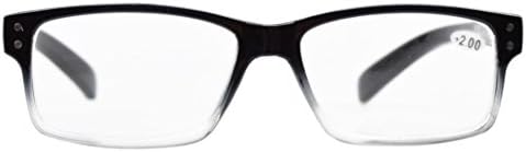 Gospodo Vintage Naočale Za Čitanje Eyekepper-5 Komada,Crna Prozirna Okvira