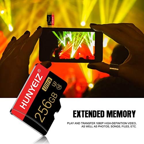 Micro SD kartica kapaciteta 256 GB velike brzine Class 10 s adapterom za SD memorijsku karticu za pametnih telefona i drugih uređaja kompatibilnih s