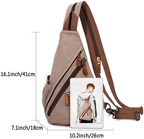 Холщовая torba - sling-Mali ruksak preko ramena, Casual ruksak na rame, ruksak za muškarce i žene, Vanjski,