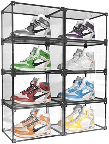 Izlog za tenisice Prozirna kutija za cipele Штабелируемая polica za skladištenje cipela Za obuću sa sklopivim Prednje strane-vanjski Kontejner za obuću Prozirni Plastični Organizator za cipele, Kutije za aranžiranje za obuću Organizador de Zapatos (8)