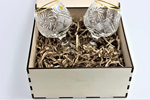 Staklarija iz ruskog kristala ručne set od dva коньячных čaša 5 ml čašama za rakiju 150 ml ručnog rada sa zlatnim